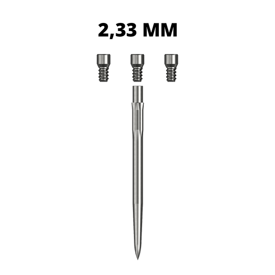 Caliburn System Spigots Abgebildet sind Caliburn Evo System Steeldartspitzen vom Typ Spigot, 23,3mm. Diese Spitzen sind speziell für Steeldarts entwickelt.