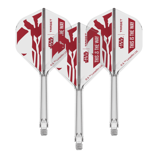 Target Star Wars K-Flex Set Mandalorian No2 Standard Flights Bild eines Star Wars K-Flex 'This Is The Way' Produkts. Zu sehen sind Standard Flights mit 33 mm Länge.