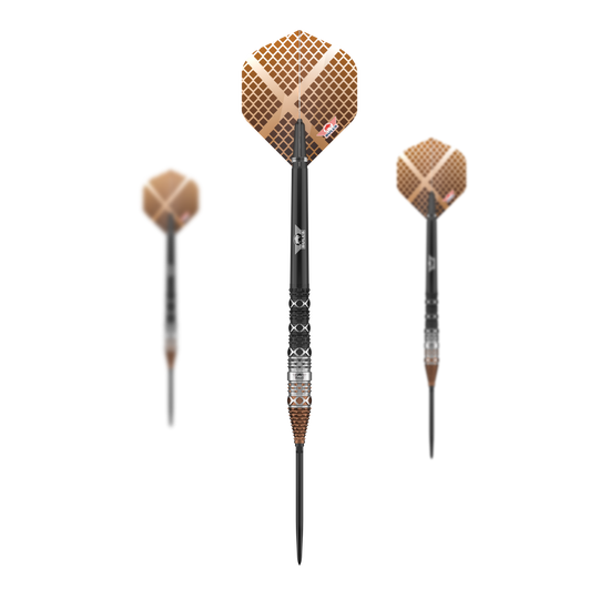 Bulls NL Max Hopp 95% Convertible Points Steeldarts Das Bild zeigt die Bulls NL Max Hopp 95% Convertible Points Steeldarts als Set. Ideal für professionelle Spieler und Sammler.