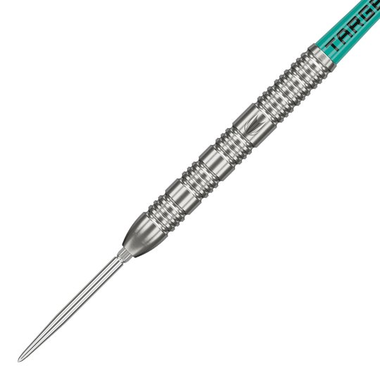 Abgebildet sind Target Hydro 02 Swiss Point Steeldarts. Das Produkt ist aus einer anderen Perspektive dargestellt.