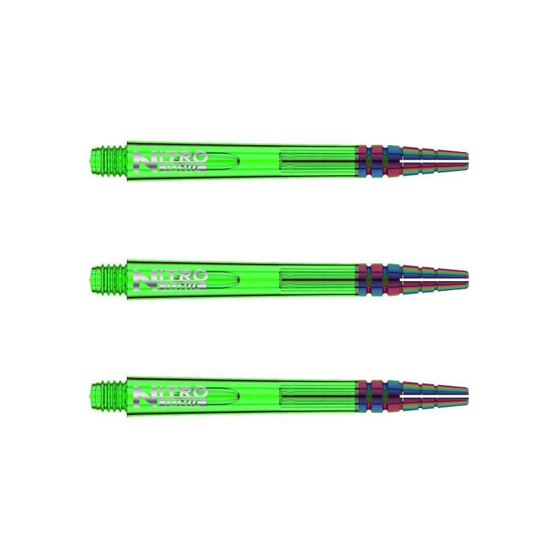 C609_Nitro_Ionic_Medium_Green_Shafts RedDragon Nitrotech Ionic Shafts Green im klassischen Schaft-Design. Die Oberfläche ist glatt und glänzend.