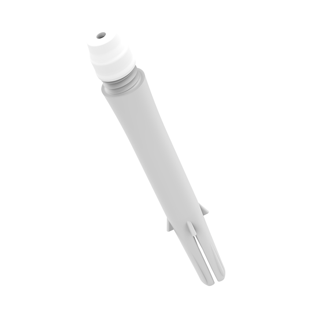 L-Style-GOMU-Shaft-Tightener-4 Das Bild zeigt einen GOMU L-Shaft Tightener. Es ist ein längliches Werkzeug mit weißer Spitze und einem schlanken, grauen Körper.