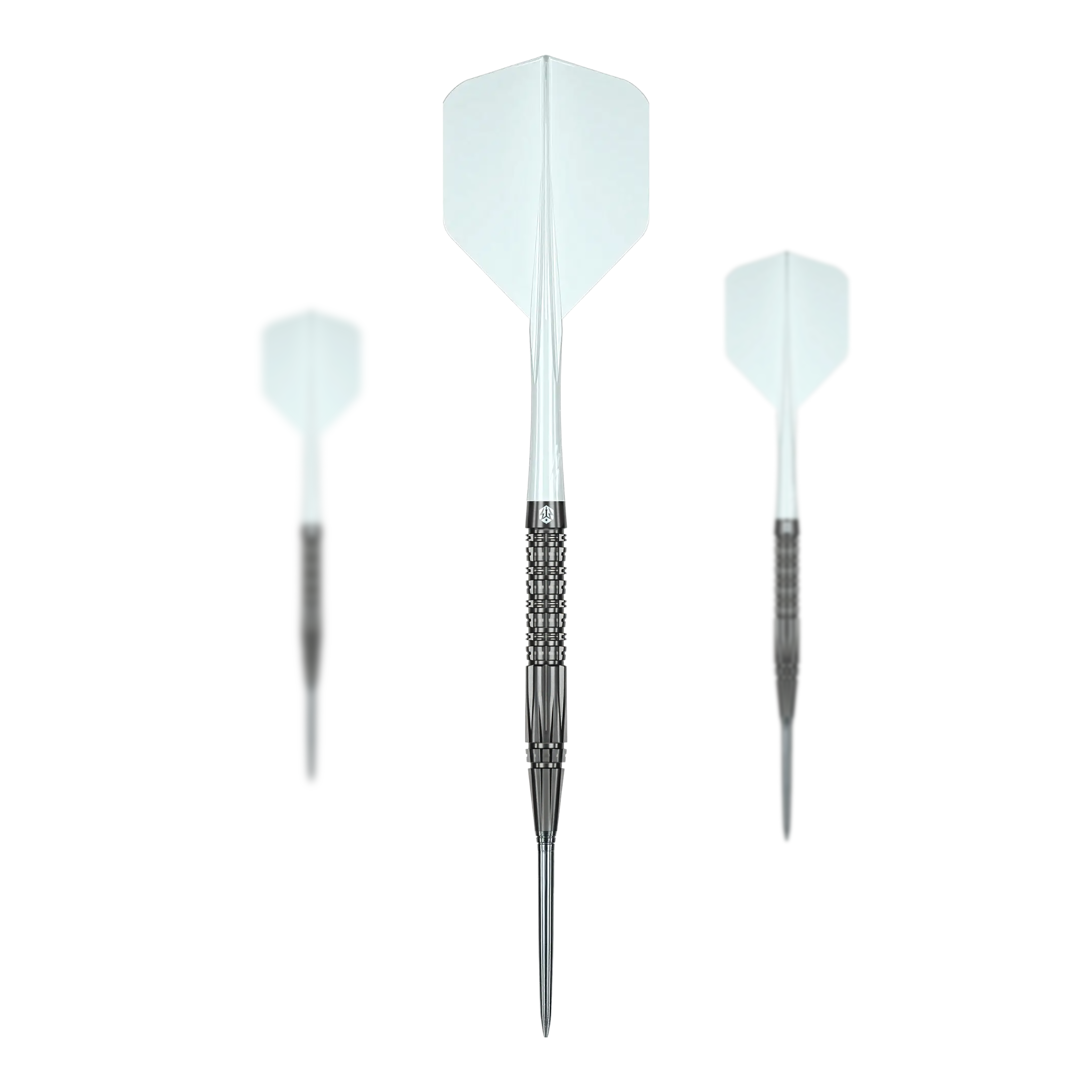 Caliburn Prisma P2 steel darts - 20.5g Dieses Bild zeigt das Set der Caliburn Prisma P2 Steeldarts mit einem Gewicht von 20,5g. Die Steeldarts sind für das Dartspiel geeignet.